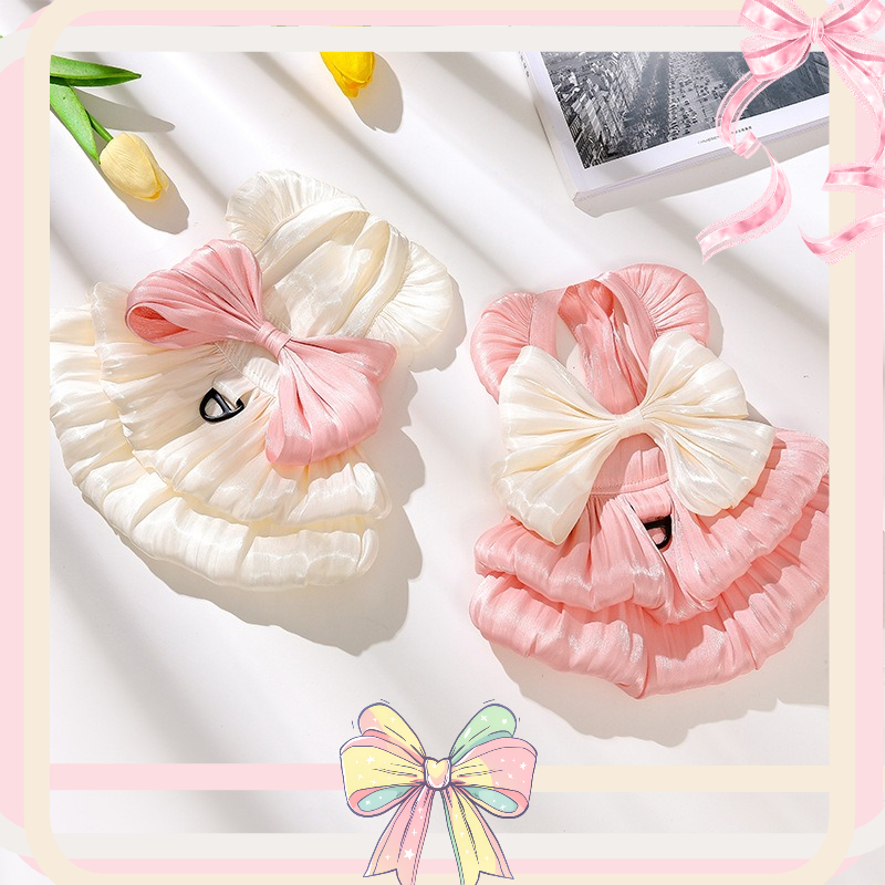 Baby Clothing Yarn - ベビーキャットプリンセスドレス布人形流れる糸プリンセスドレスペット服夏薄手ドレス屋外猫衣装服サプライ