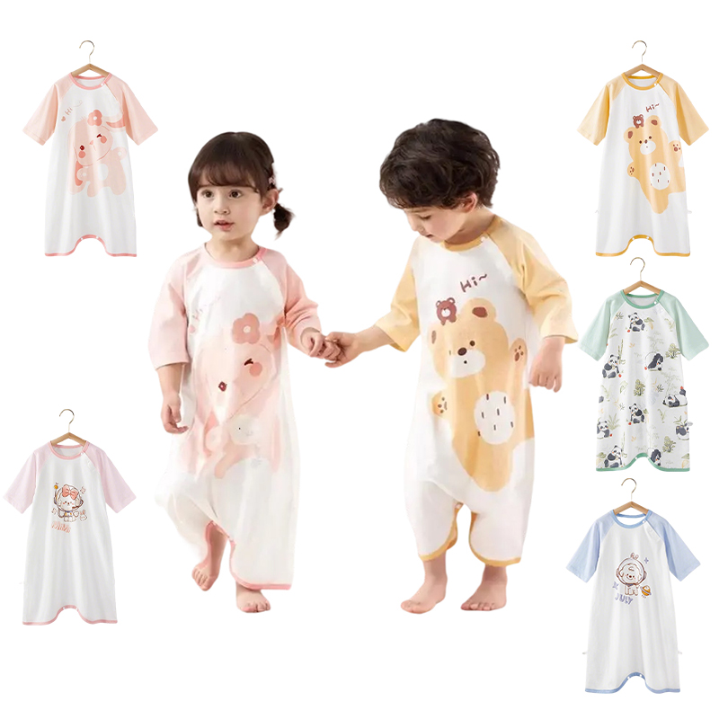 Baby Clothing Night - 夏の女の子男の子ネグリジェ漫画パジャマドレス子供のためのティーンエイジャーナイトドレス 3-10 年ベビー寝間着かわいい子供服