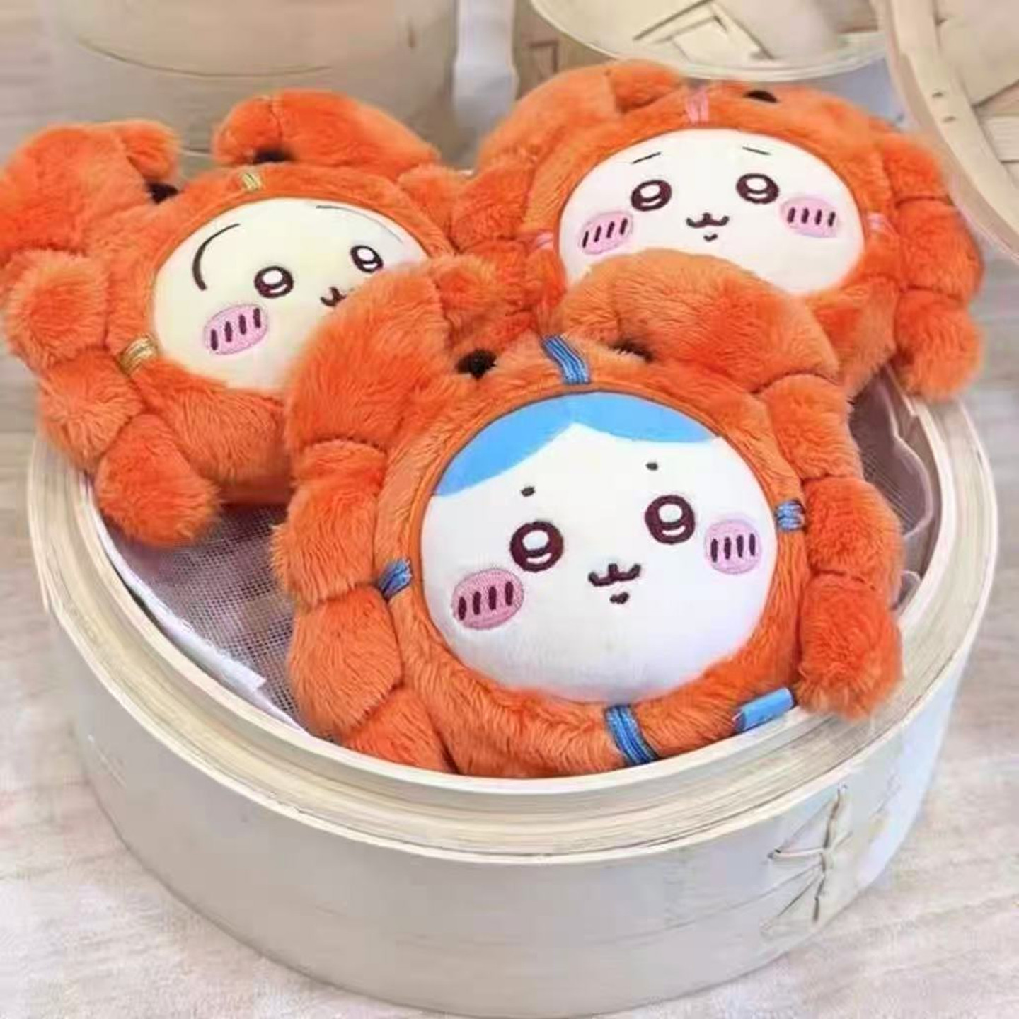 Baby Clothing Japan - カニ毛皮テディベア人形ハンガーおもちゃ毛皮ベビーおもちゃハンガーキーホルダー可愛い在庫あり長野ギフトハチワレウサギCヒー