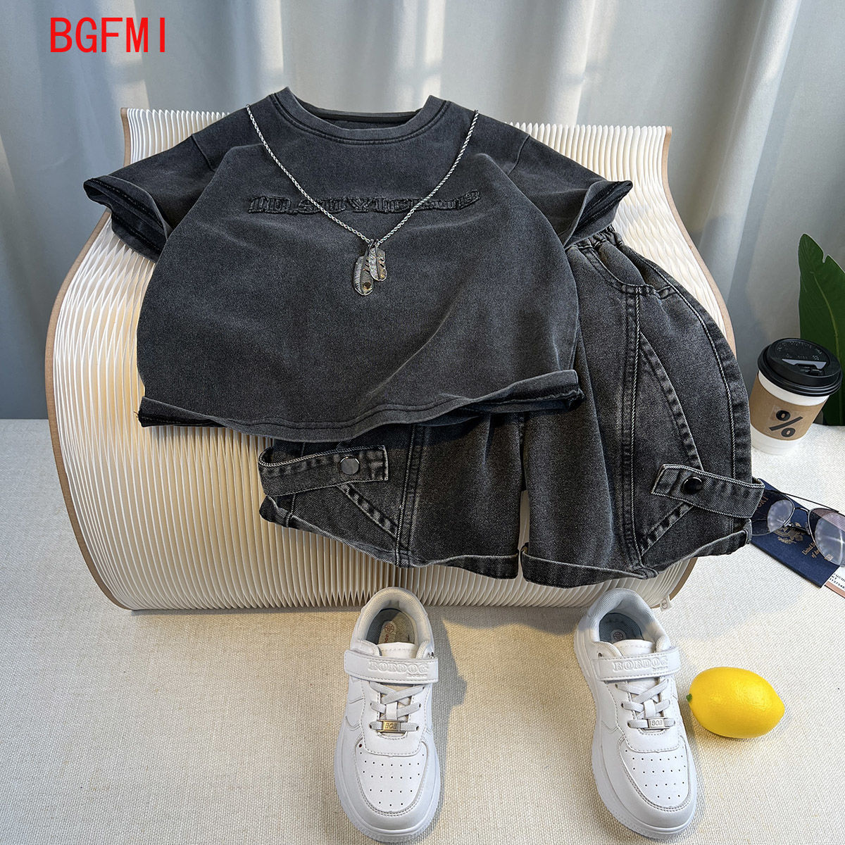 Baby Clothing Bundles - ホット販売ファッション男の子スーツ夏服半袖 Tシャツショートジーンズ 2 点セット子供服 2-11Y 子供の衣装