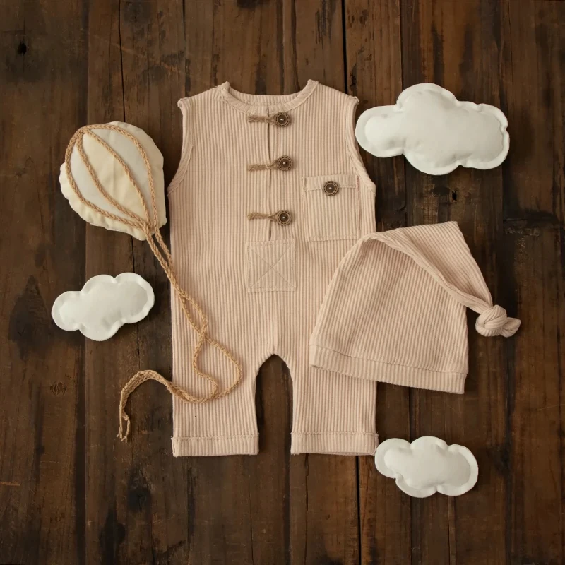 新生児男の子の写真撮影の小道具かわいい衣装ボディスーツ帽子セ - Baby Clothing Sets Boy のレビューと価格