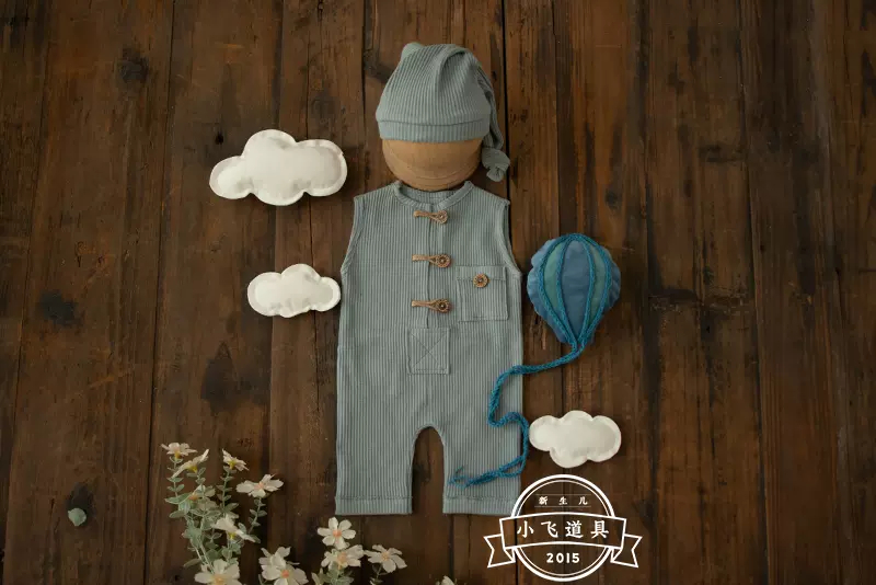 新生児男の子の写真撮影の小道具かわいい衣装ボディスーツ帽子セ - Baby Clothing Sets Boy のレビューと価格