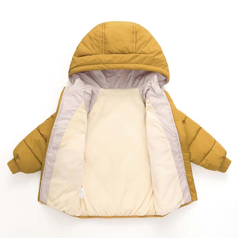 カジュアルベビーガールズ冬服キッズライトダウンコートフード付 - Baby Clothing Zipper のレビューと価格