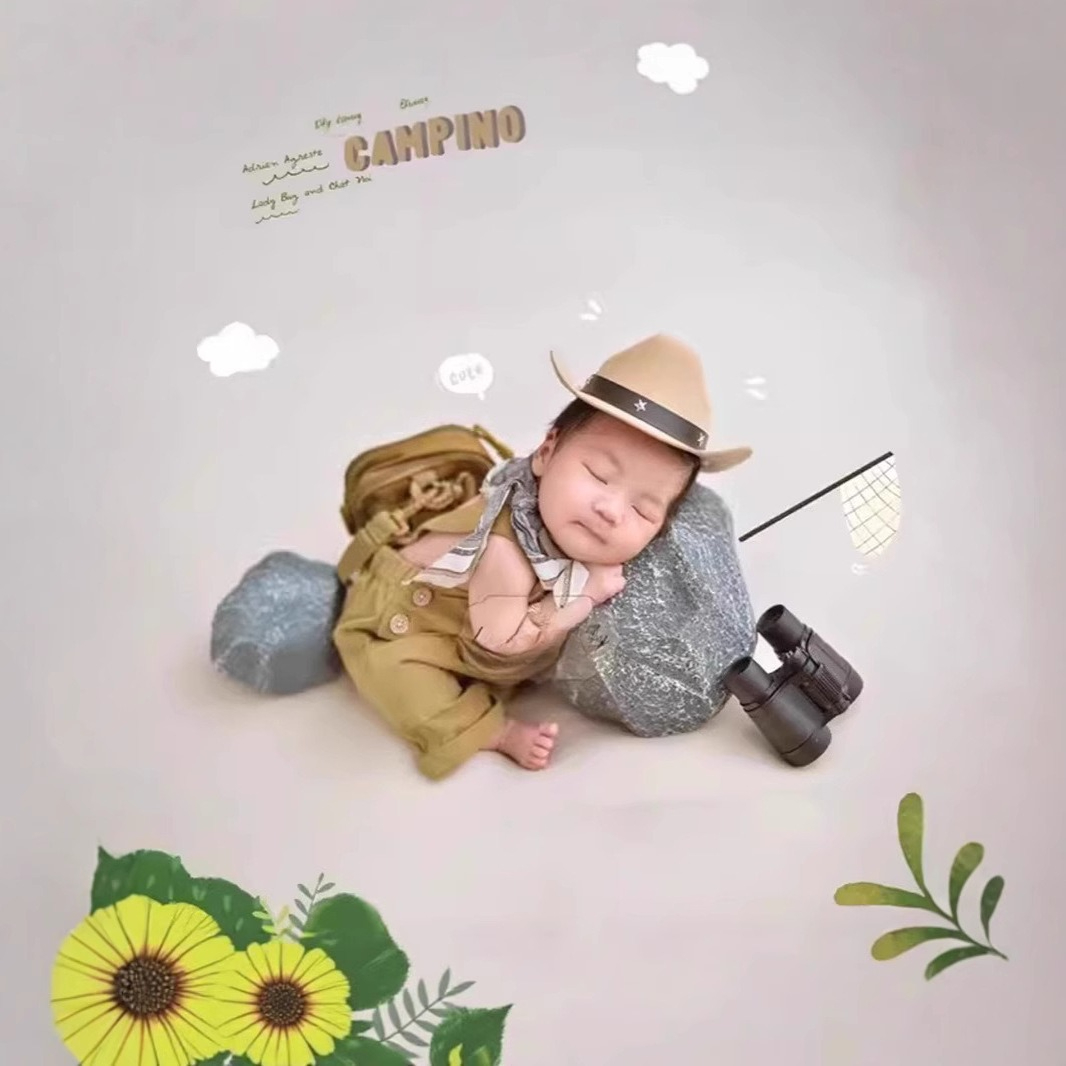 新生児の写真撮影の小道具衣装ブレース男の子コスプレメガネカウ - Baby Clothing Sets Boy のレビューと価格