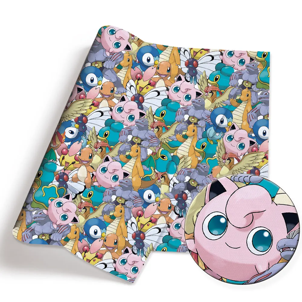 子供のためのポケモン漫画プリント生地,手作りの縫製,パッチワ - Baby Clothing Japan のレビューと価格
