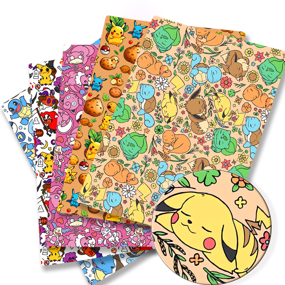 子供のためのポケモン漫画プリント生地,手作りの縫製,パッチワ - Baby Clothing Japan のレビューと価格